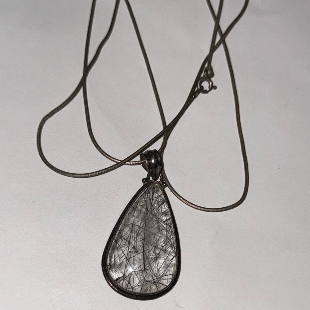 925 Sterling Silver Pendant 28” Necklace